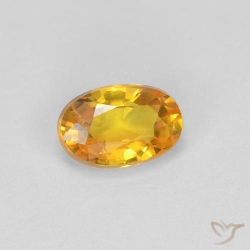 Saphir Doré naturelle ovale, 0.57 ct, VVS