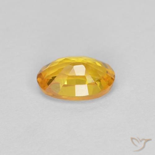 Saphir Doré naturelle ovale, 0.57 ct, VVS