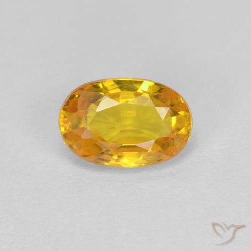 0.68ct Naturel Doré Saphir, ovale, VVS, Photo A