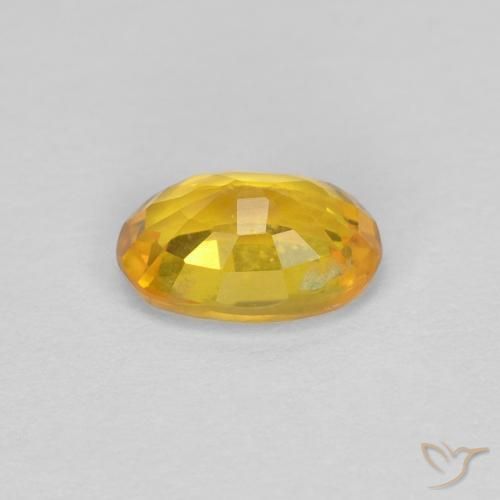 Saphir Doré naturelle ovale, 0.68 ct, VVS