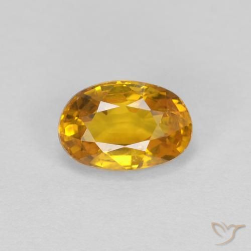 0.71ct Naturel Doré foncé Saphir, ovale, VVS