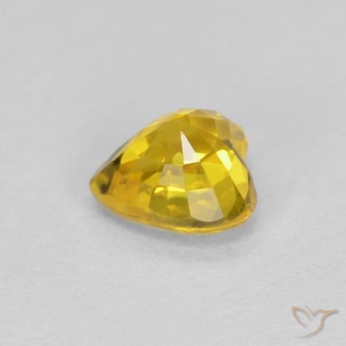 Saphir Doré naturelle Cœur, 0.44 ct, VVS