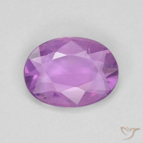 0.65ct Naturel Pourpre rosâtre moyen Saphir, ovale, VVS-VS