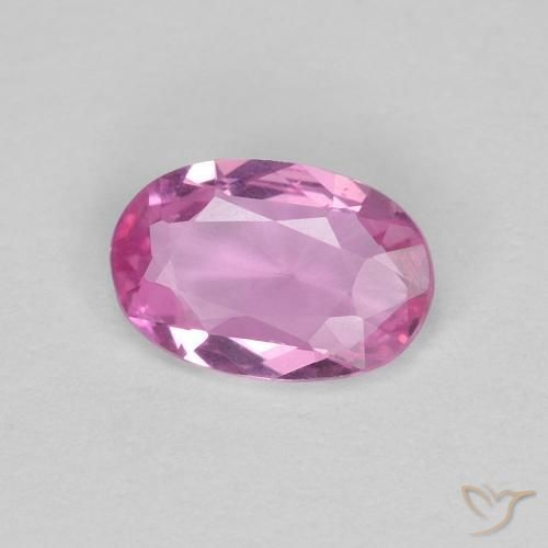 Saphir Rose foncé naturelle ovale, 0.41 ct, VVS-VS