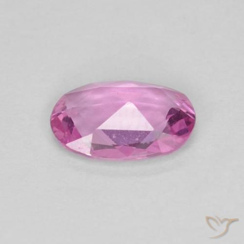 Saphir Rose foncé naturelle ovale, 0.41 ct, VVS-VS