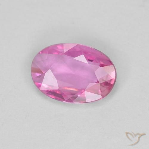 Saphir Rose pourpre royal naturelle ovale, 0.39 ct, VVS-VS