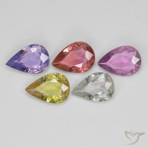 Shop natural 2.97ct Multicolore Saphir gems, En forme de poire, from Madagascar at GemSelect. In stock, global shipping!