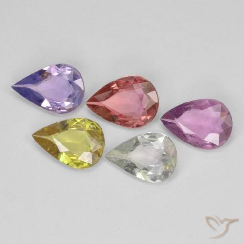 Shop natural 2.97ct Multicolore Saphir gems, En forme de poire, from Madagascar at GemSelect. In stock, global shipping!