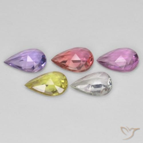 Shop natural 2.97ct Multicolore Saphir gems, En forme de poire, from Madagascar at GemSelect. In stock, global shipping!