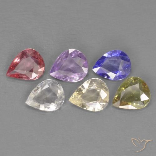 Shop natural 2.72ct Multicolore Saphir gems, En forme de poire, from Madagascar at GemSelect. In stock, global shipping!