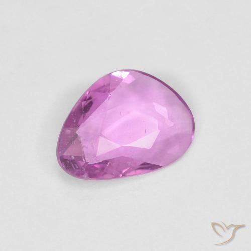 Saphir Violet Rosâtre naturelle Fantaisie, 0.63 ct, VS