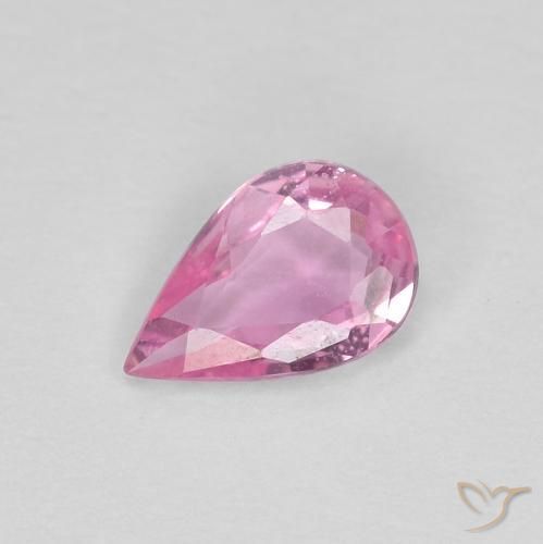 Saphir Rose vif naturelle En forme de poire, 0.35 ct, VVS