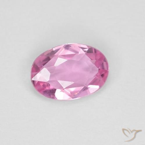 Saphir Rose vif naturelle ovale, 0.41 ct, VVS