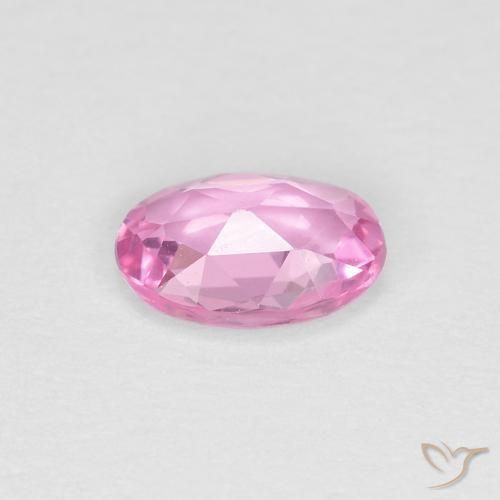 Saphir Rose vif naturelle ovale, 0.41 ct, VVS