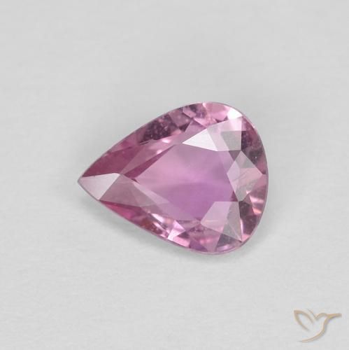 Saphir Pourpre moyen naturelle En forme de poire, 0.47 ct, VS
