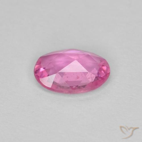 Saphir Rose pourpre royal naturelle ovale, 0.44 ct, VS