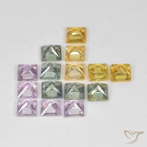 Shop natural 3.56ct Multicolore Saphir gems, Carré, from Tanzanie at GemSelect. In stock, global shipping!