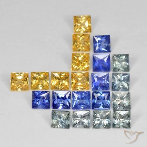 Shop natural 3.27ct Multicolore Saphir gems, Carré, from Tanzanie at GemSelect. In stock, global shipping!