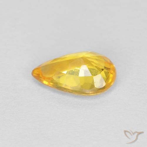 Saphir Orange-or naturelle En forme de poire, 0.44 ct, VS