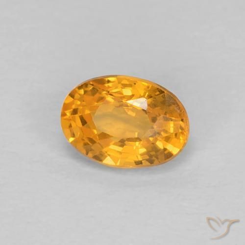 0.66ct Naturel Orange-or Saphir, ovale, VS