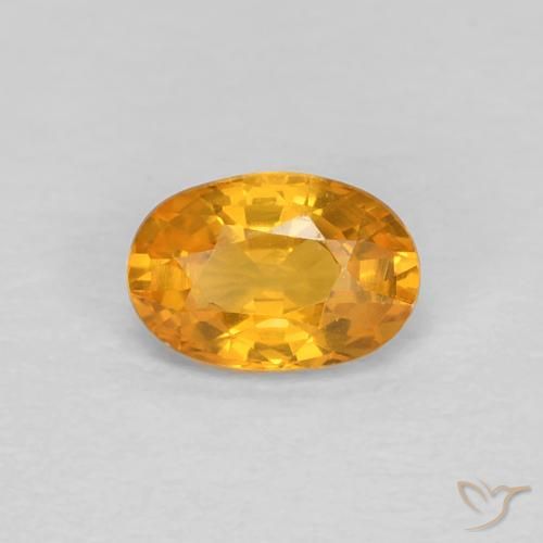 0.56ct Naturel Orange moyen Saphir, ovale, VVS-VS