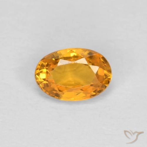 0.55ct Naturel Orange moyen Saphir, ovale, VVS-VS