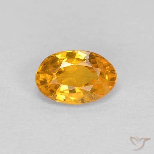 0.54ct Naturel Orange-or Saphir, ovale, VS