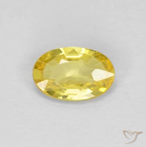 0.46ct Naturel Jaune doré léger Saphir, ovale, VS