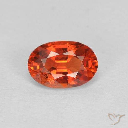 0.60ct Naturel Orange rougeâtre Saphir, ovale, VS