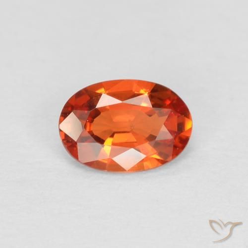 0.48ct Naturel Orange rougeâtre Saphir, ovale, VS