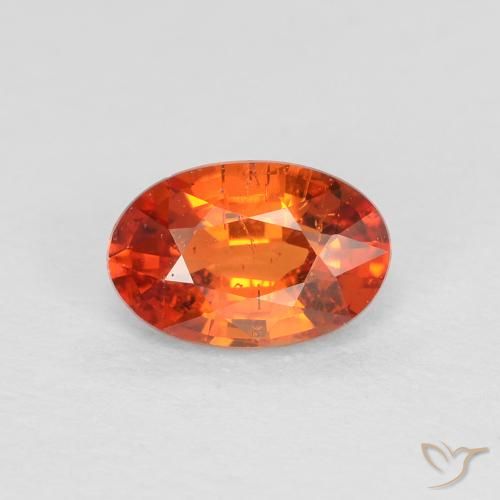 0.65ct Naturel Orange rougeâtre Saphir, ovale, VS