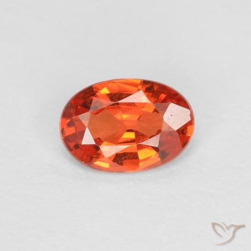0.46ct Naturel Orange rougeâtre Saphir, ovale, VS