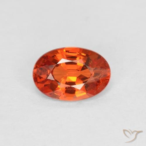 0.49ct Naturel Orange rougeâtre Saphir, ovale, VS