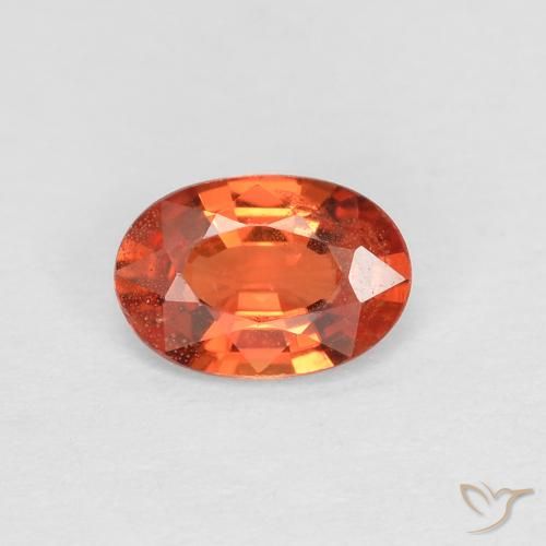 0.49ct Naturel Orange rougeâtre Saphir, ovale, VS