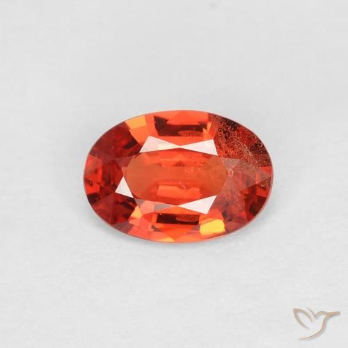 0.50ct Naturel Rouge moyen Saphir, ovale, VS