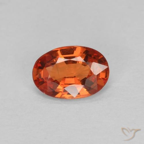 0.43ct Naturel Orange rougeâtre Saphir, ovale, VVS-VS