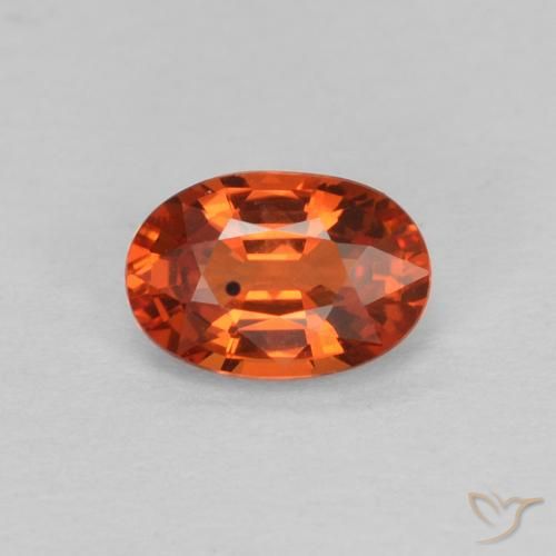 0.64ct Naturel Orange rougeâtre Saphir, ovale, VVS-VS