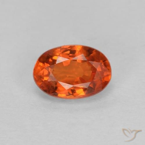 0.67ct Naturel Orange rougeâtre Saphir, ovale, VVS-VS