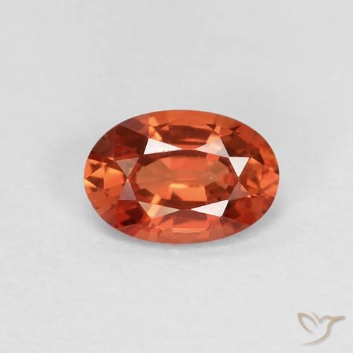 0.57ct Naturel Rouge moyen Saphir, ovale, VVS
