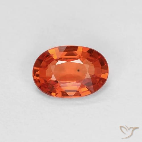 0.46ct Naturel Rouge-orange Saphir, ovale, VVS