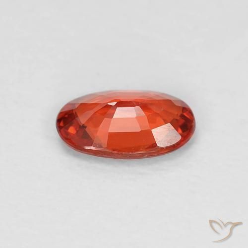 Saphir Rouge moyen naturelle ovale, 0.47 ct, VVS