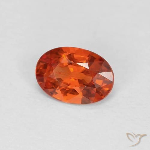 Saphir Rouge cramoisi vif naturelle ovale, 0.48 ct, VVS