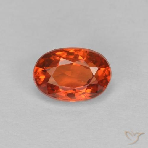 0.65ct Naturel Orange rougeâtre Saphir, ovale, VVS