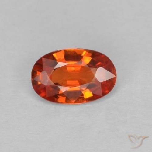 0.46ct Naturel Orange rougeâtre Saphir, ovale, VVS