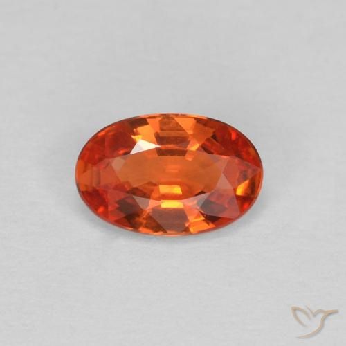 0.45ct Naturel Orange rougeâtre Saphir, ovale, VVS
