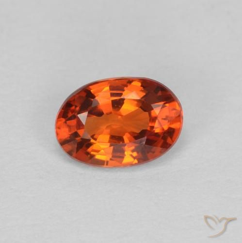 0.59ct Naturel Orange rougeâtre Saphir, ovale, VVS