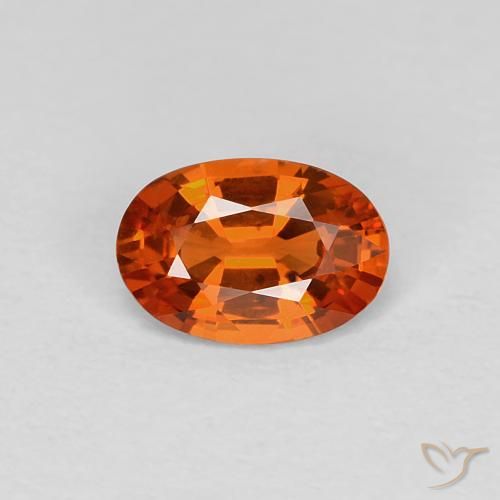 0.60ct Naturel Orange rougeâtre Saphir, ovale, VVS