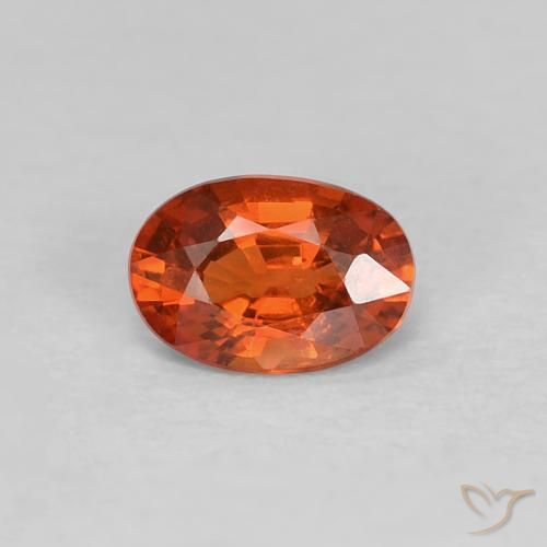 0.47ct Naturel Rouge ambré profond Saphir, ovale, VS