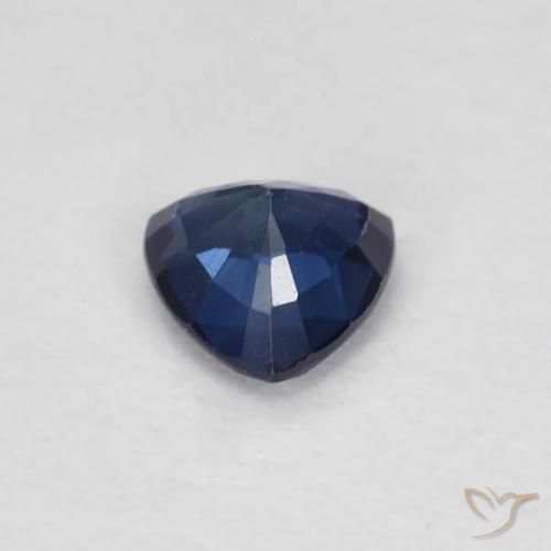 Saphir Bleu crépuscule naturelle Trillion, 0.41 ct, VVS-VS