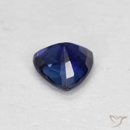 Saphir Bleu crépuscule naturelle Trillion, 0.39 ct, VVS-VS